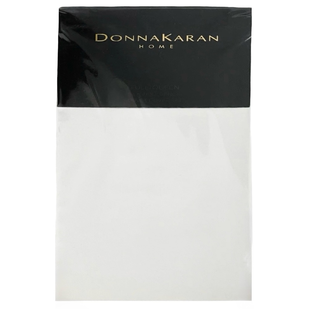 Donna Karan Silk Indulgence Collection 3 Piece Duvet Cover Queen Set In White